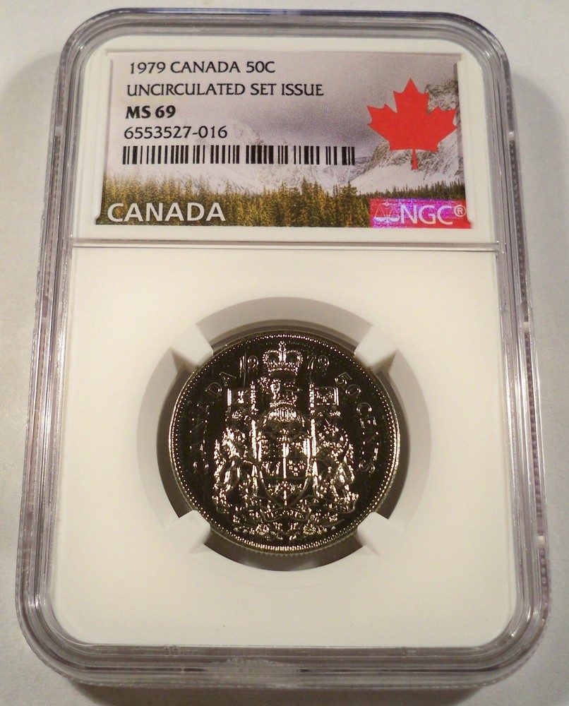 1979 CANADA NGC MS69 HALF DOLLAR 50c MS 69