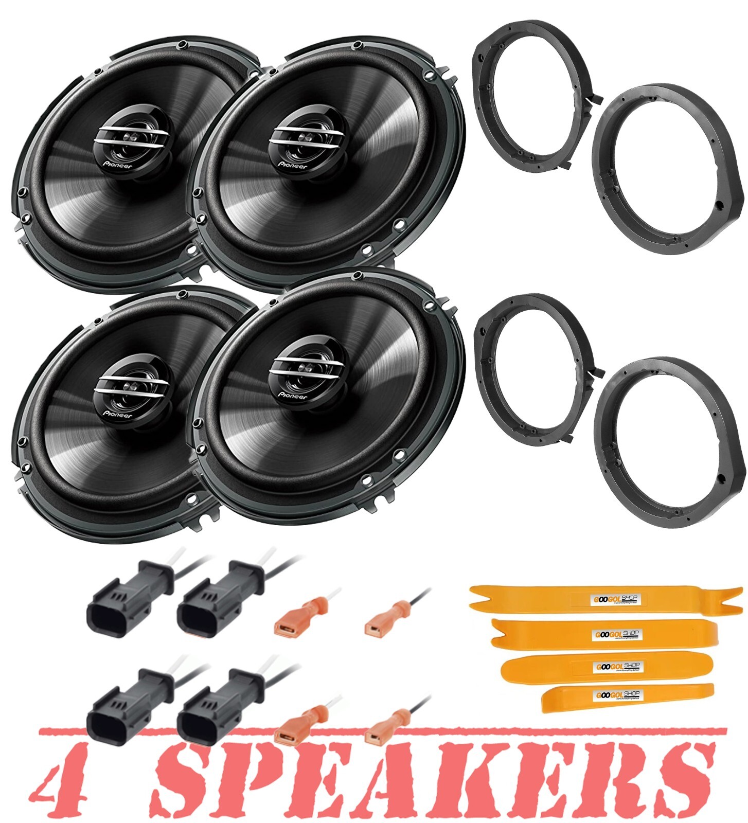 Pioneer 300W Front & Rear Speaker for 2023-UP Honda Accord & 2022-UP Civic