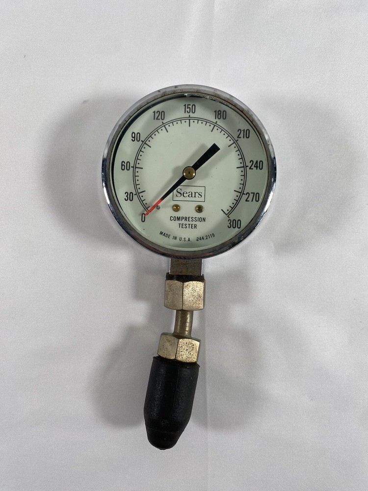 VINTAGE Sears Compression Tester 244.2119 0 - 300 PSI Untested