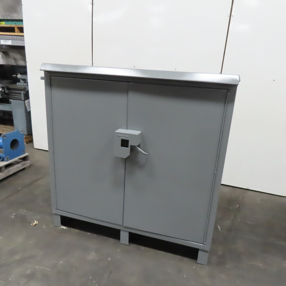 Durham 60" x 24" x 60" Steel Job Site Industrial Storage Cabinet 3 Fixed Shelf