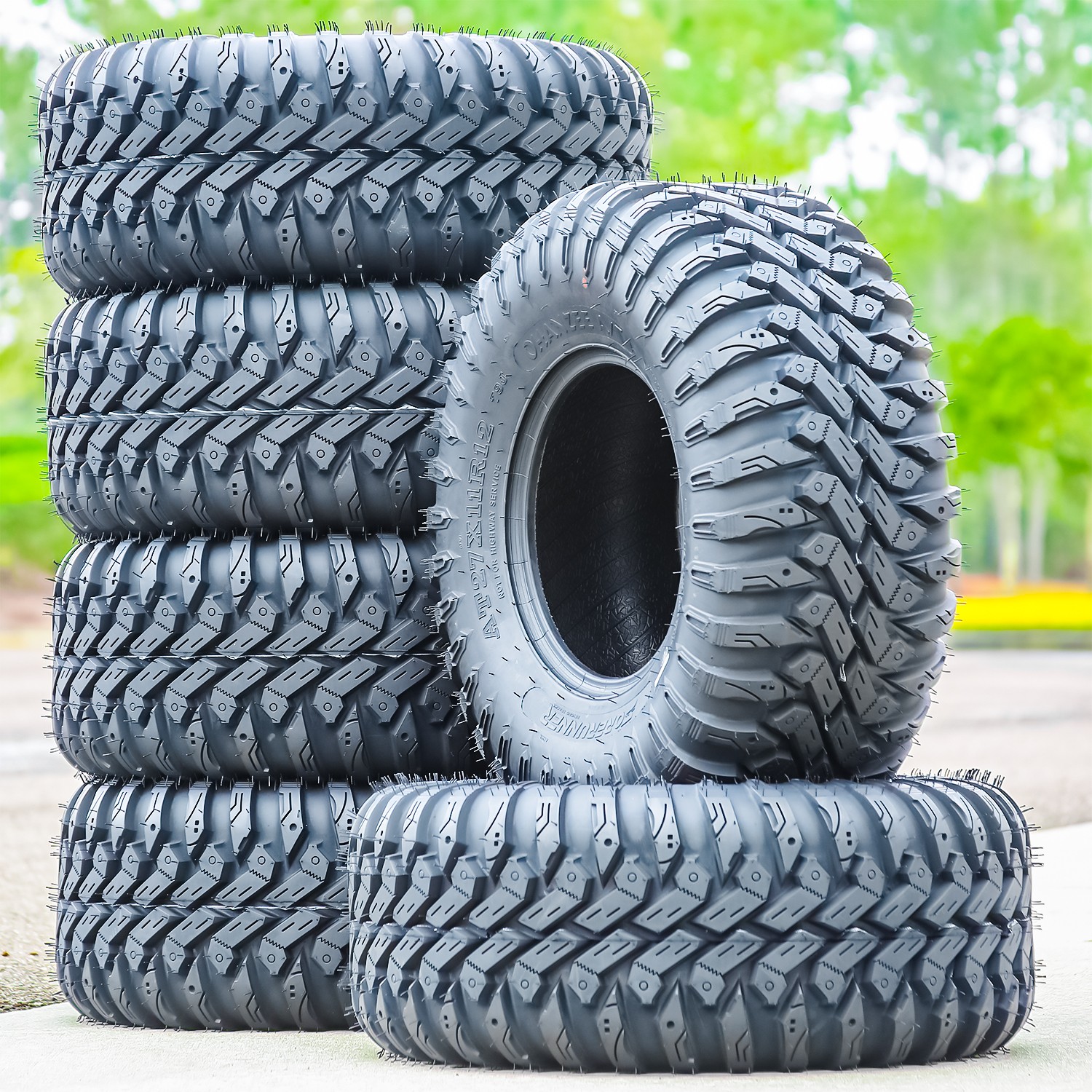 4 Forerunner Ohanzee A/T 27x11.00R12 27x11R12 79J 8 Ply AT ATV UTV Tires