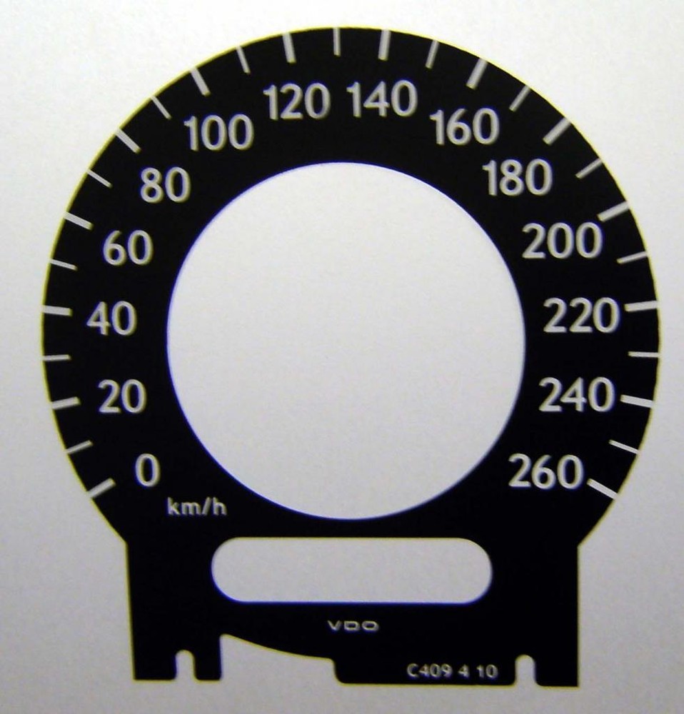 Lockwood Mercedes E-Class KMH BLACK Dial Conversion Kit C409