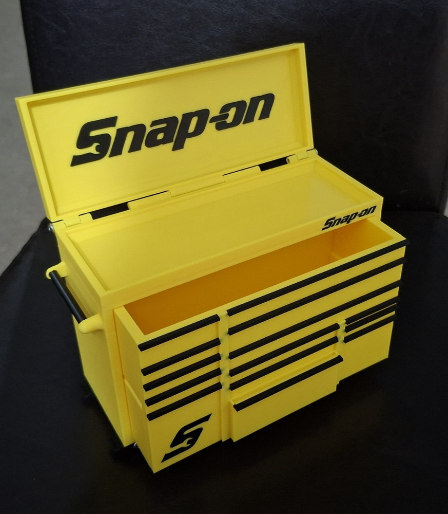 Snap-On Mini High Quality 3D Printed Toolbox (Yellow)