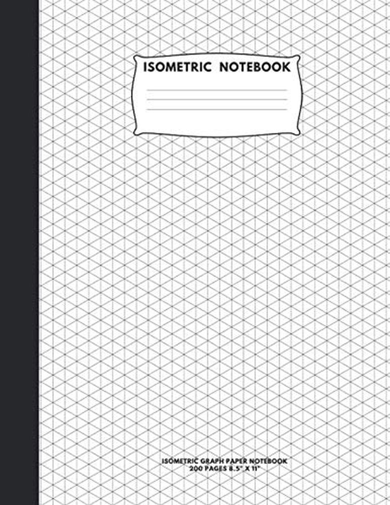 Isometric Graph Paper Notebook – 200 Pages, 8.5"x11", Equilateral Triangle Grid