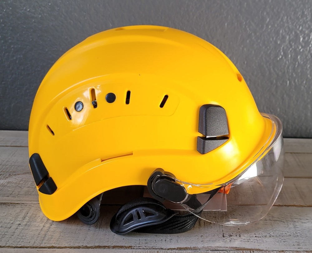 Arborist Tree Rock Safety Helmet, Climbing Work Hard Hat with Visor