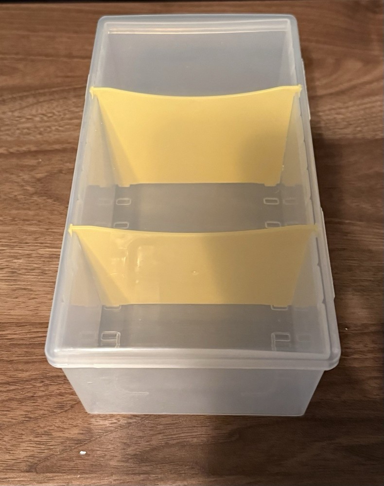 Plastic Card Storage Box w/ Dividers
