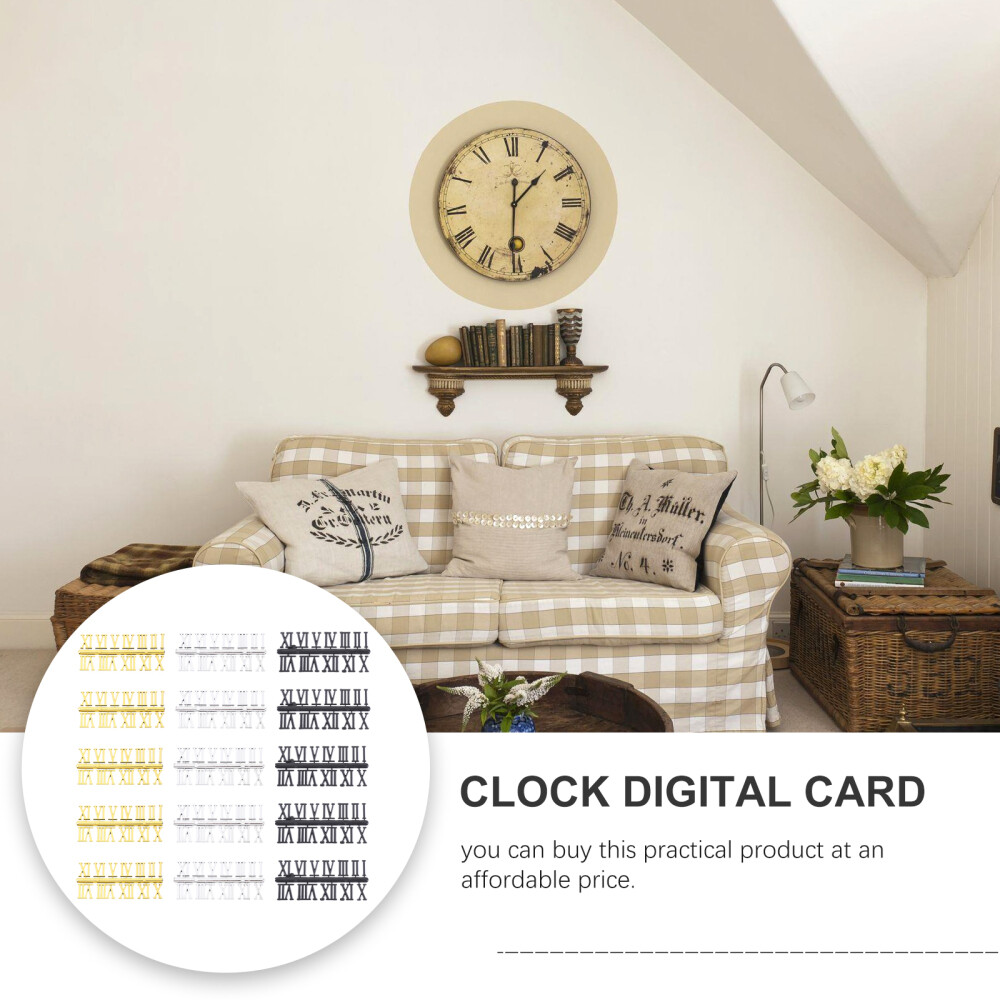 15 Sets Wall Clock Numerals Clock Numerals Roman Numerals for Clock
