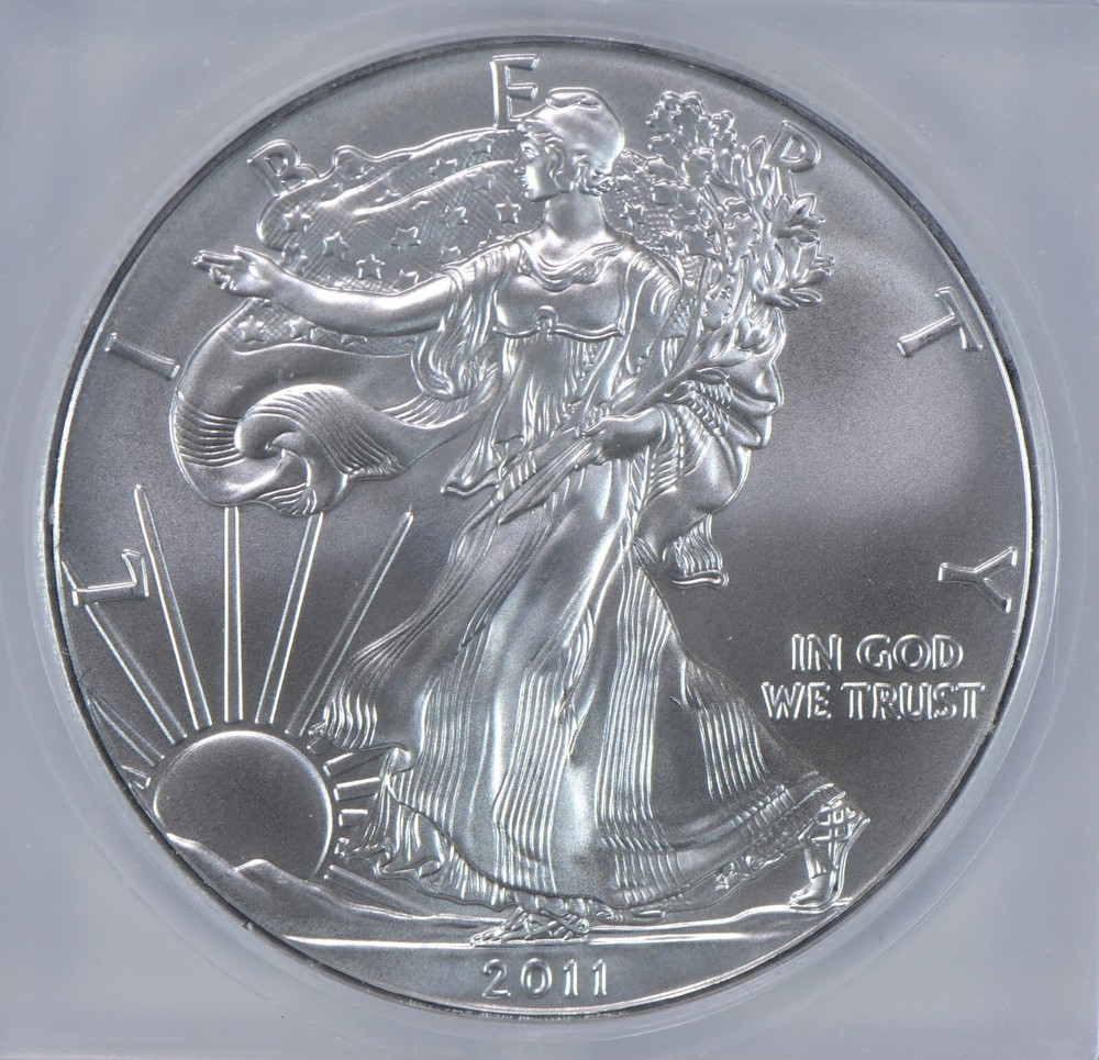 2011 American Silver Eagle MS70 ICG