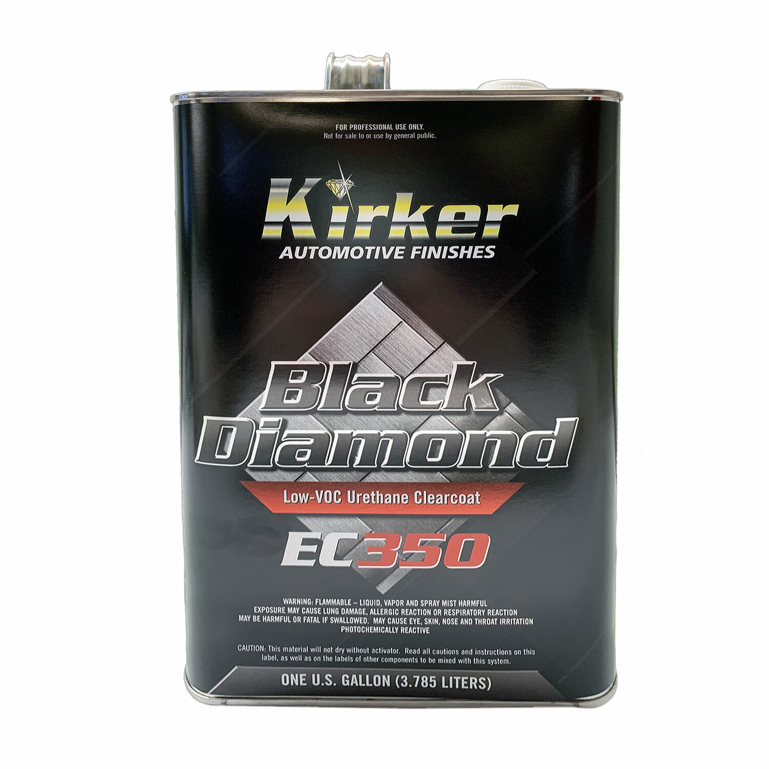 1 Gallon Kirker Black Diamond Low VOC Clear Coat EC350 with Med Speed Activator
