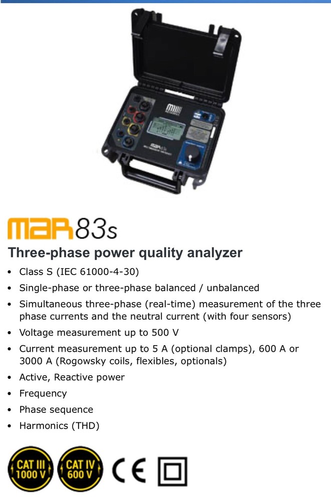 Megabras Tentech MAR-83s Three-Phase Power Quality Analyzer