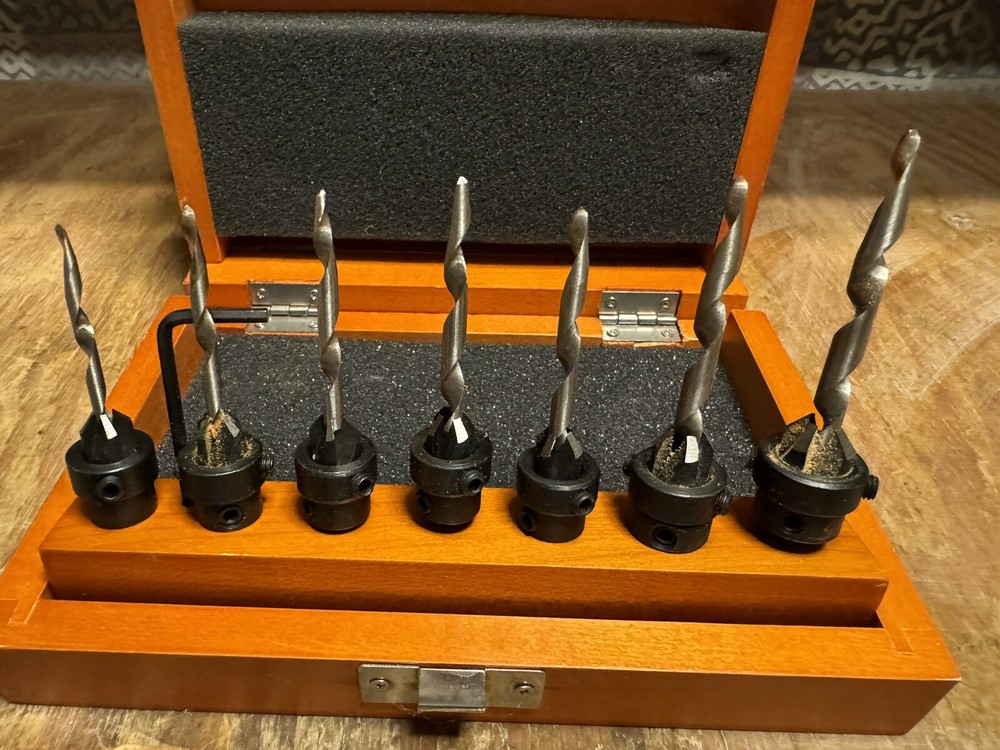 Countersink woodworking Drill Bit tools Set With Box