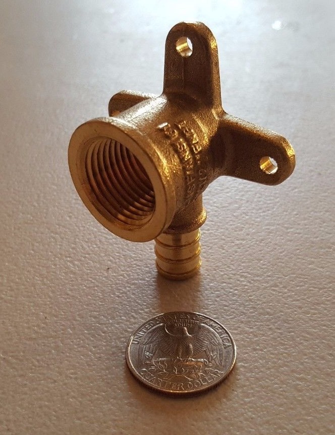 (10) 1/2" PEX X 1/2" FEMALE NPT THREADED DROP EAR ELBOW CRIMP FITTINGS LEAD FREE