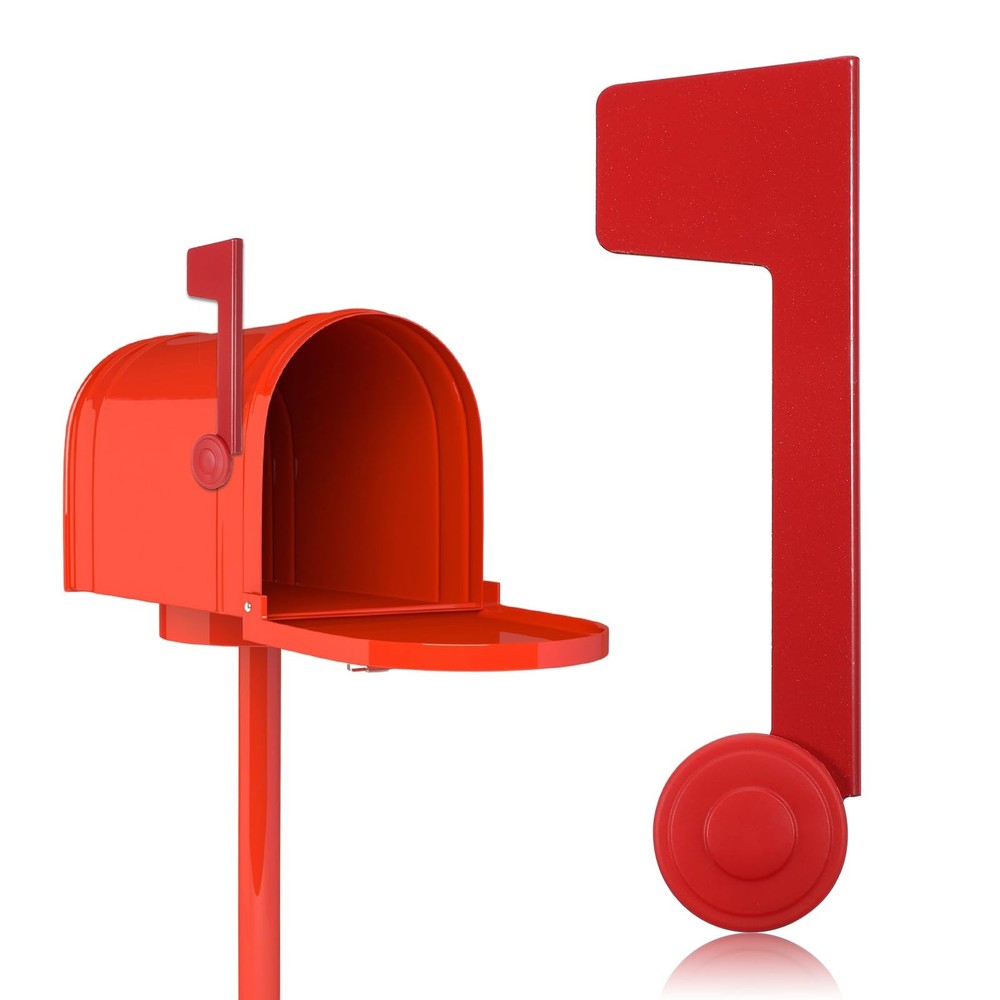 Mailbox Flag Replacement, Red Flag for Mailbox Metal Mail Box Flags Replaceme...