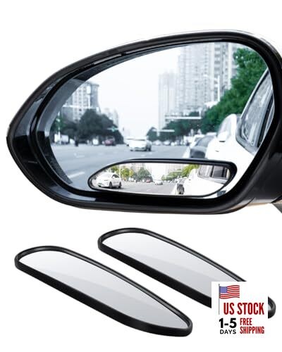 Blind Spot Mirror, 5" Wide Horizontal Viewing Angle, Side Longer Rectangle