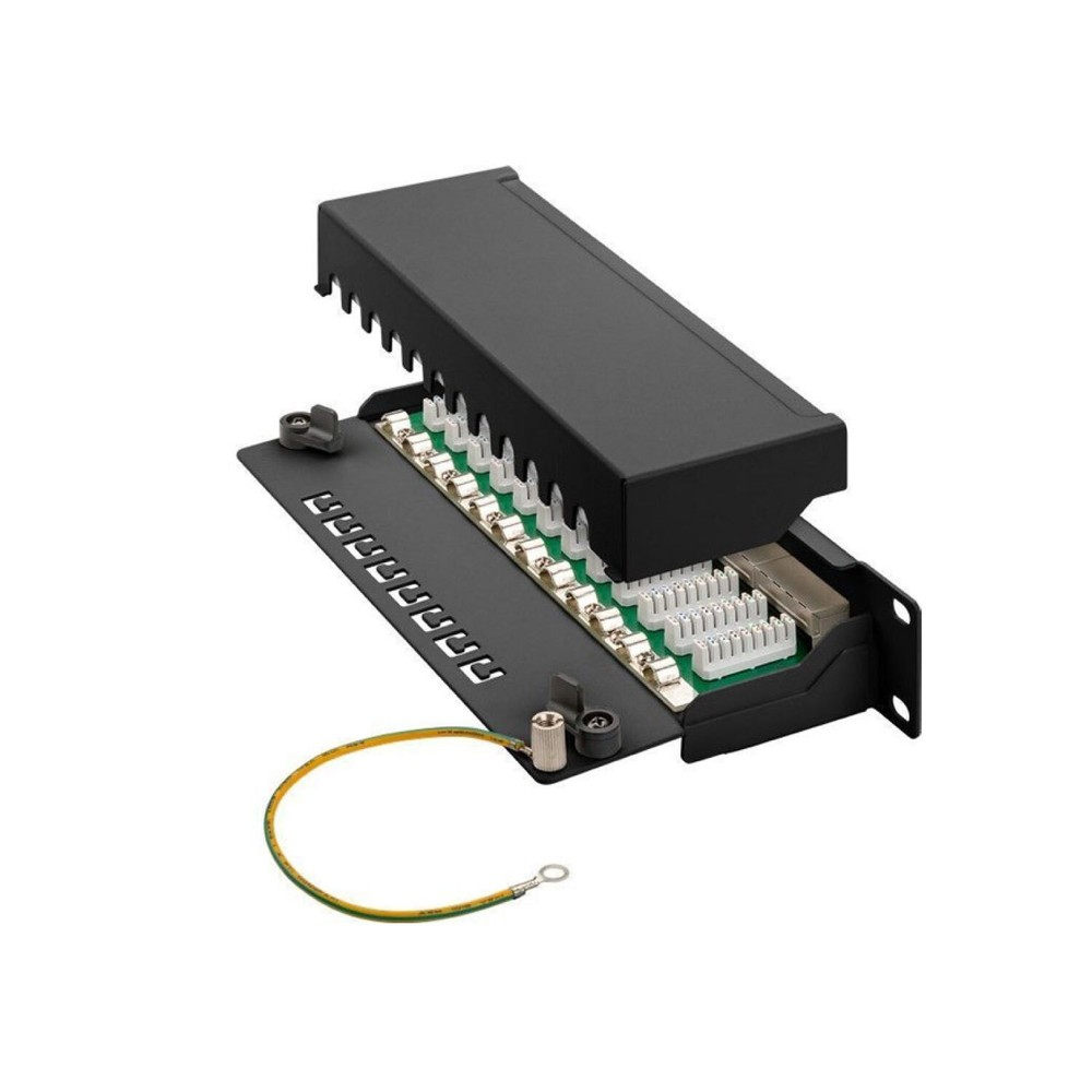 12 port Cat6A Shielded Patch Panel for Termination and Patch of Network Cables