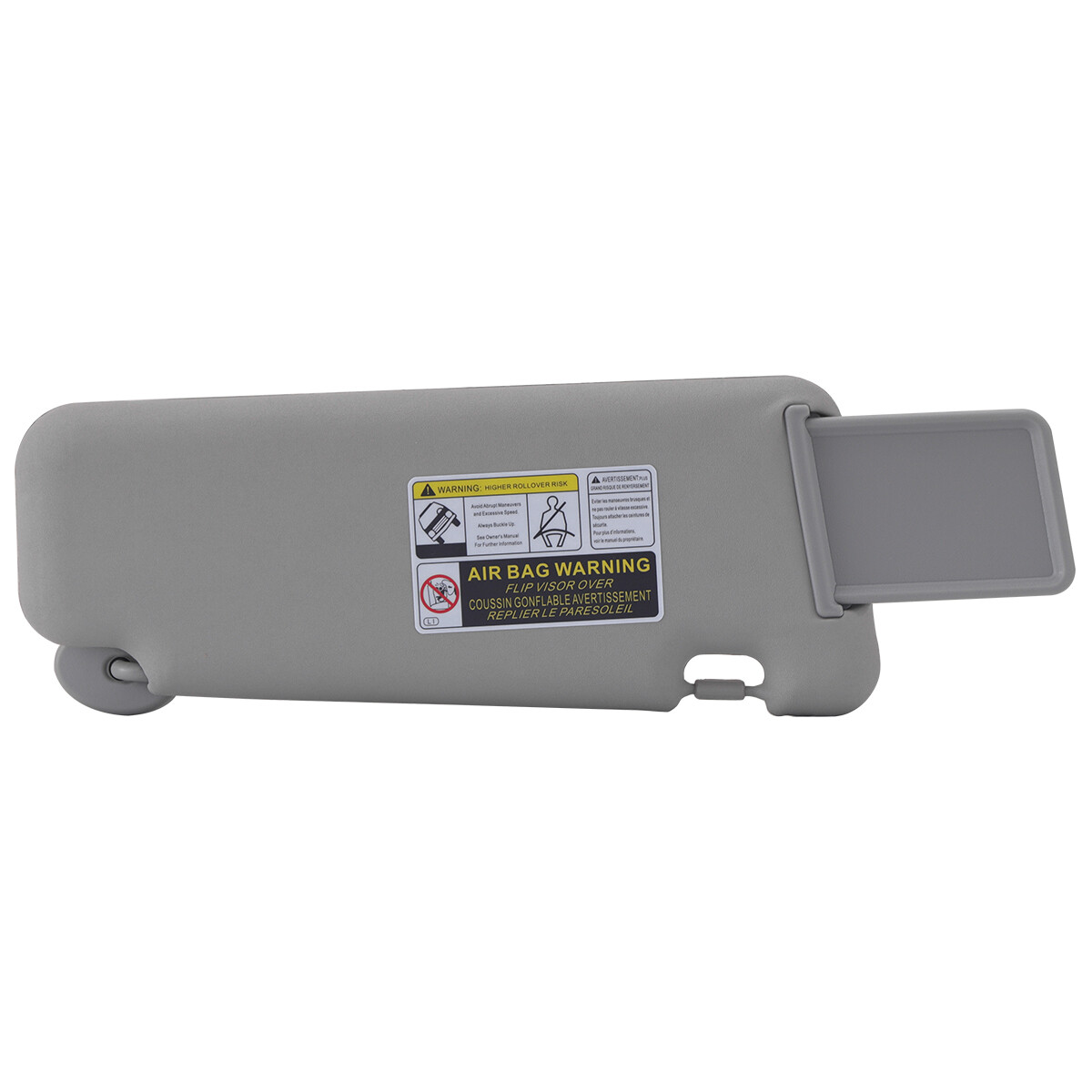 Gray Left Driver Side Sun Visor w/Mirror & Light For 2008-2013 Toyota Highlander