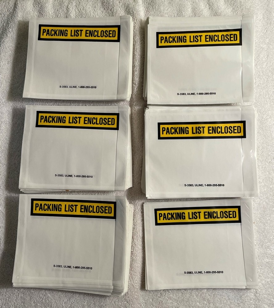 Uline Packing List Envelopes Pre-owned