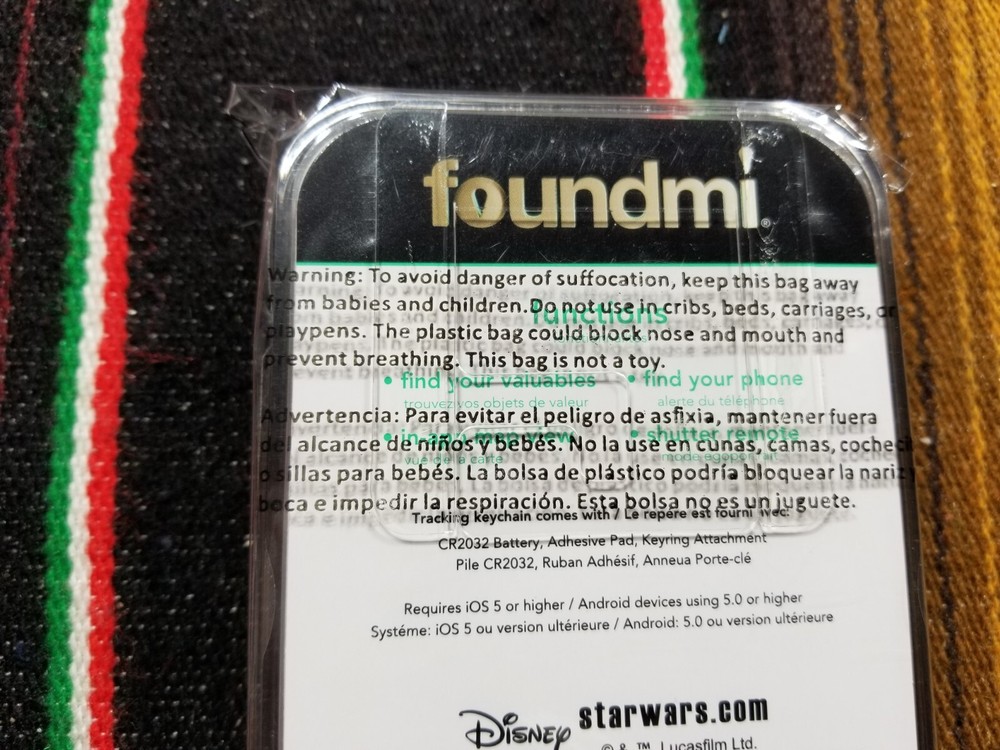 New foundmi Bluetooth Tracking Keychain Series 1 Star Wars Chewbacca