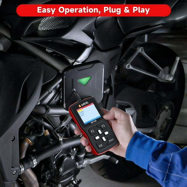 ANCEL MT100 Motorcycle Diagnostic Scan Tool Code Reader ABS Engine Code Scanner