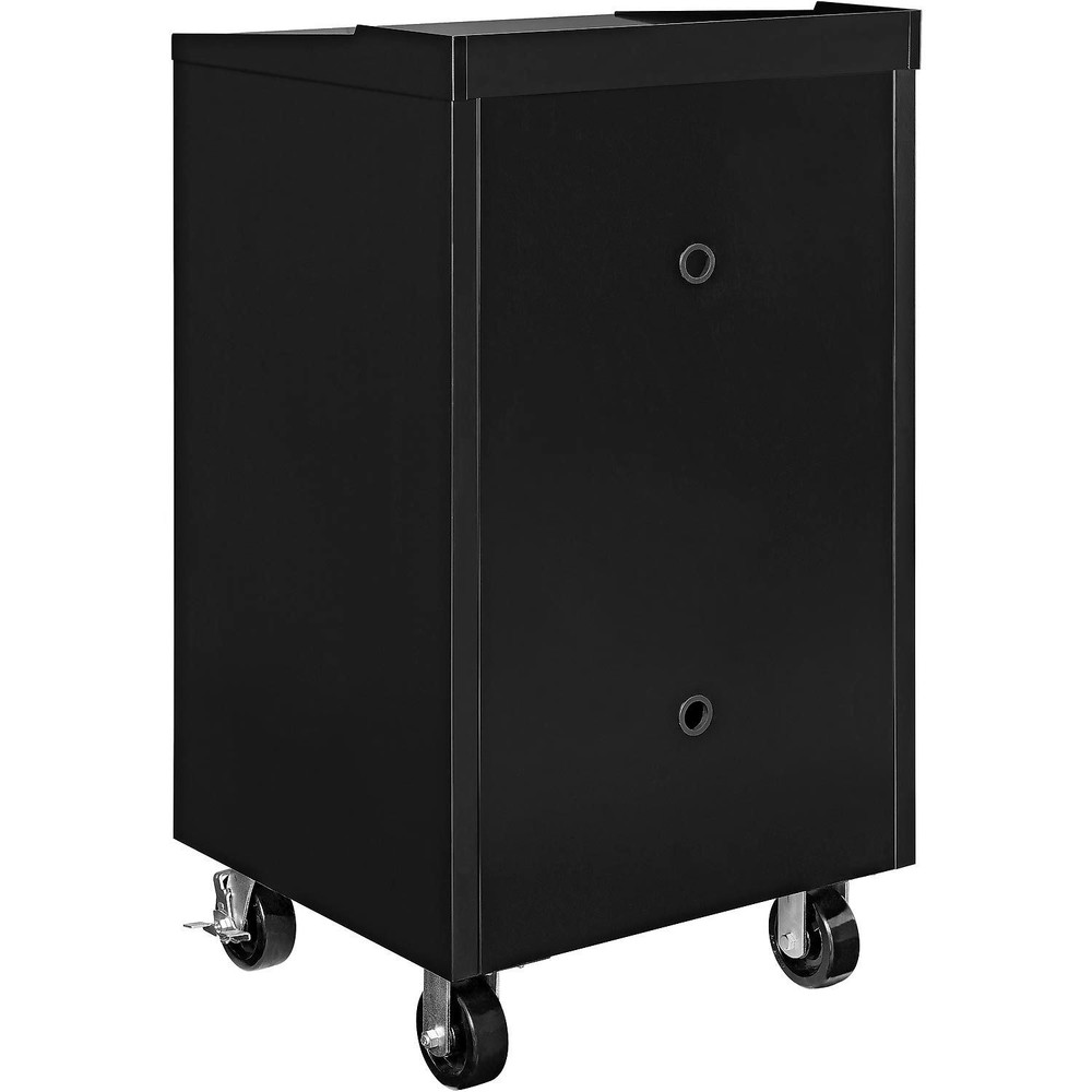 Mobile Computer Cabinet Black 27"W x 24"D x 49-1/4"H