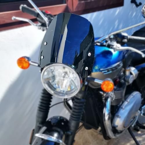 Black Smoke Motorcycle T100 T120 Flyscreen Windshield Windscreen Front Fairing