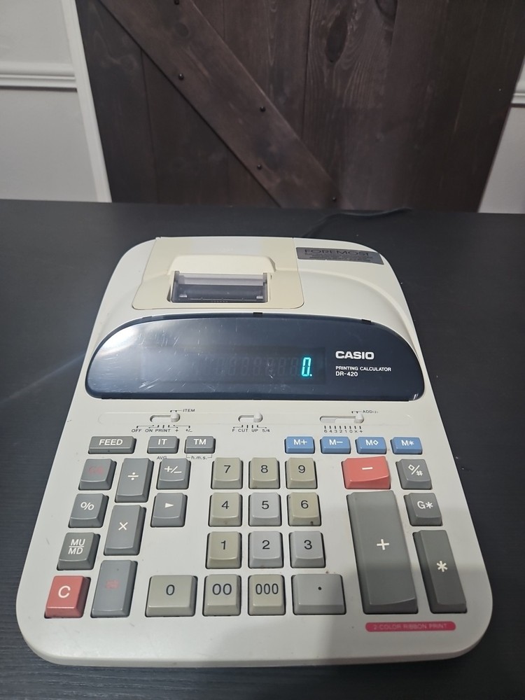 Casio DR-420 Printing Calculator- Tested