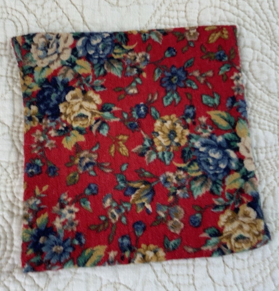 Vintage Patchwork Quilt Small Table Topper, Triangles, Squares, Early Calicos
