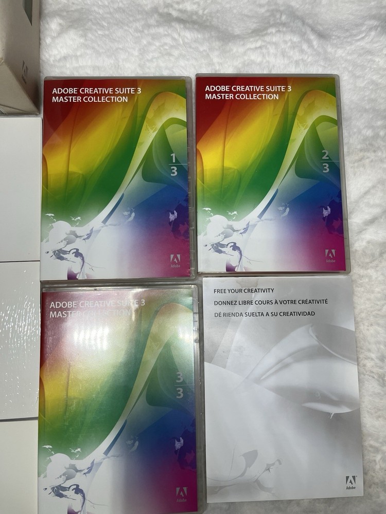 Adobe Creative Suite 3 Master Collection UPGRADE Complete 8 Discs & Serial #s