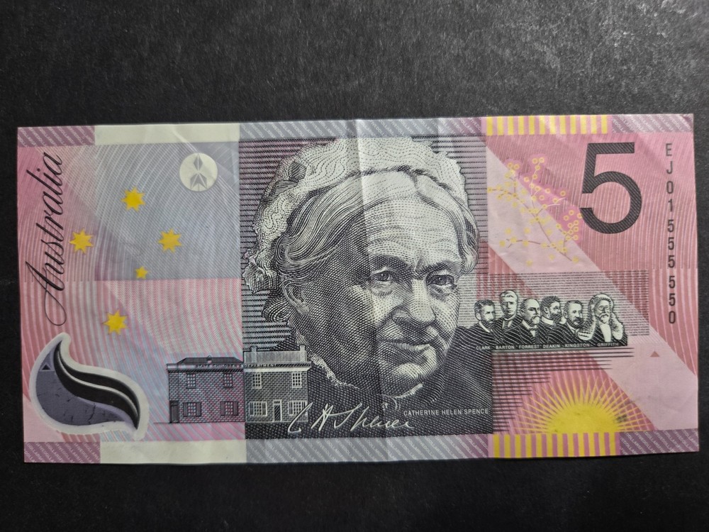 Australia, Five Dollars, EJ01555550, MacFarlane/Evans