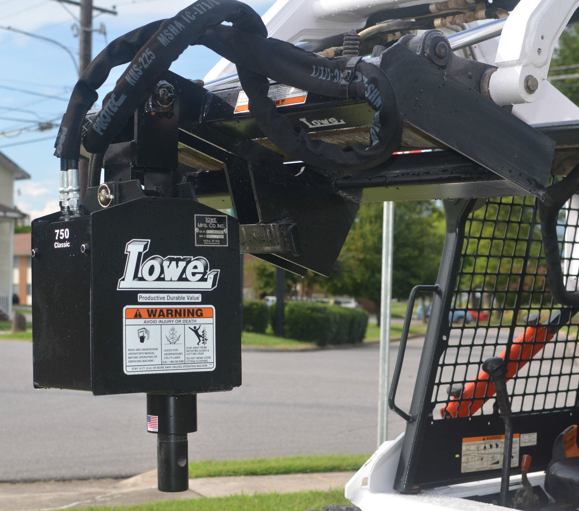 Lowe 750 Classic Round Auger Drive Digger Attachment Fits Skid Steer Loader