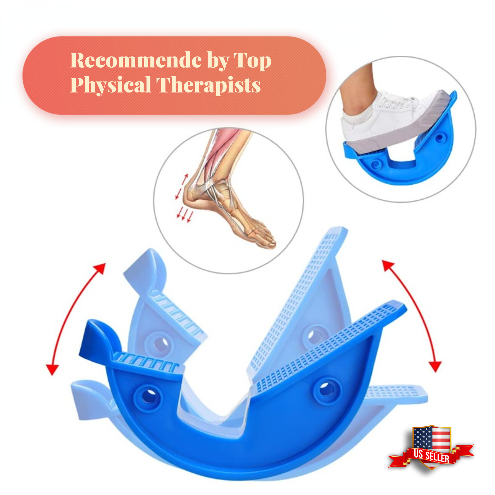 Foot Rocker Calf Stretcher for Plantar Fasciitis & Achilles Tendonitis Relief
