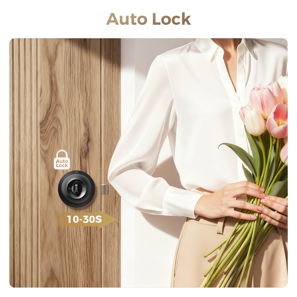 LNDU Smart Door Lock Knob Auto Keyless Entry AntiPeeping Password Handle