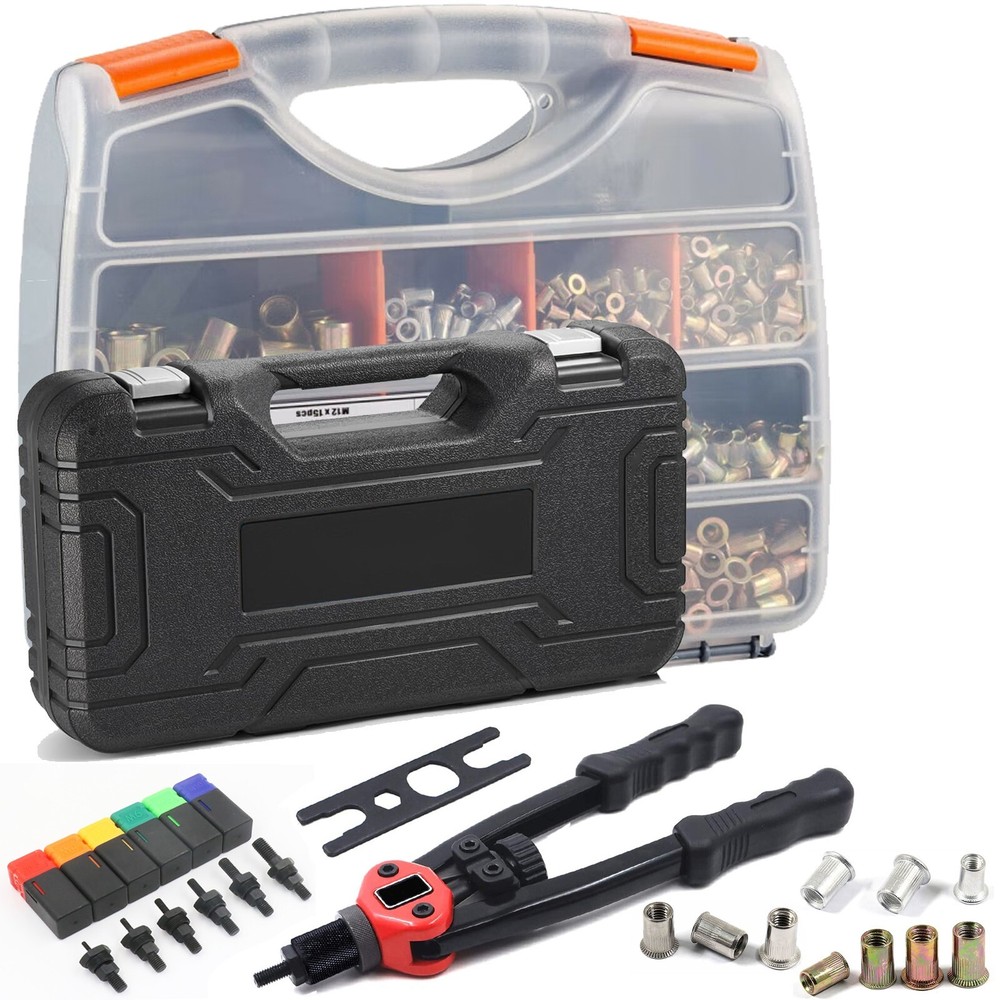 Rivet Nut Gun Kit Rivnut Setting Tools Nut Setter Tool Hand Blind Riveter 13" IN