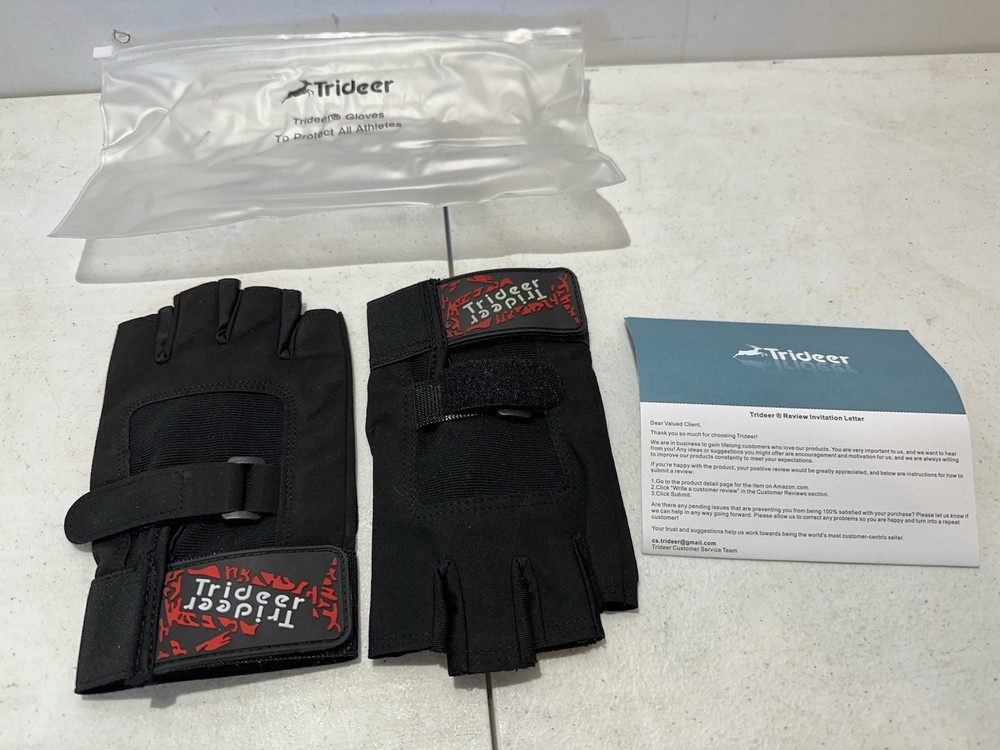 Trideer Weight Lifting Gloves Size Large NEW