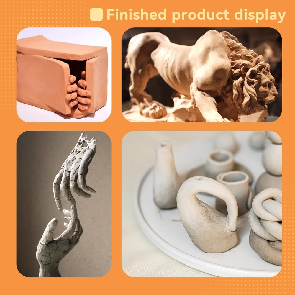 Pottery Tools Kit, Clay Set, Ceramic Tool and Red