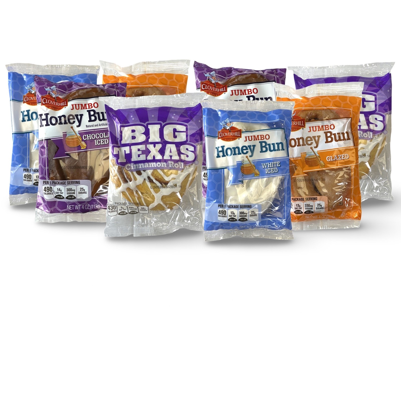 Cloverhill Bakery Ultimate Honey Bun Variety Pack | Big Texas, Chocolate, Iced a