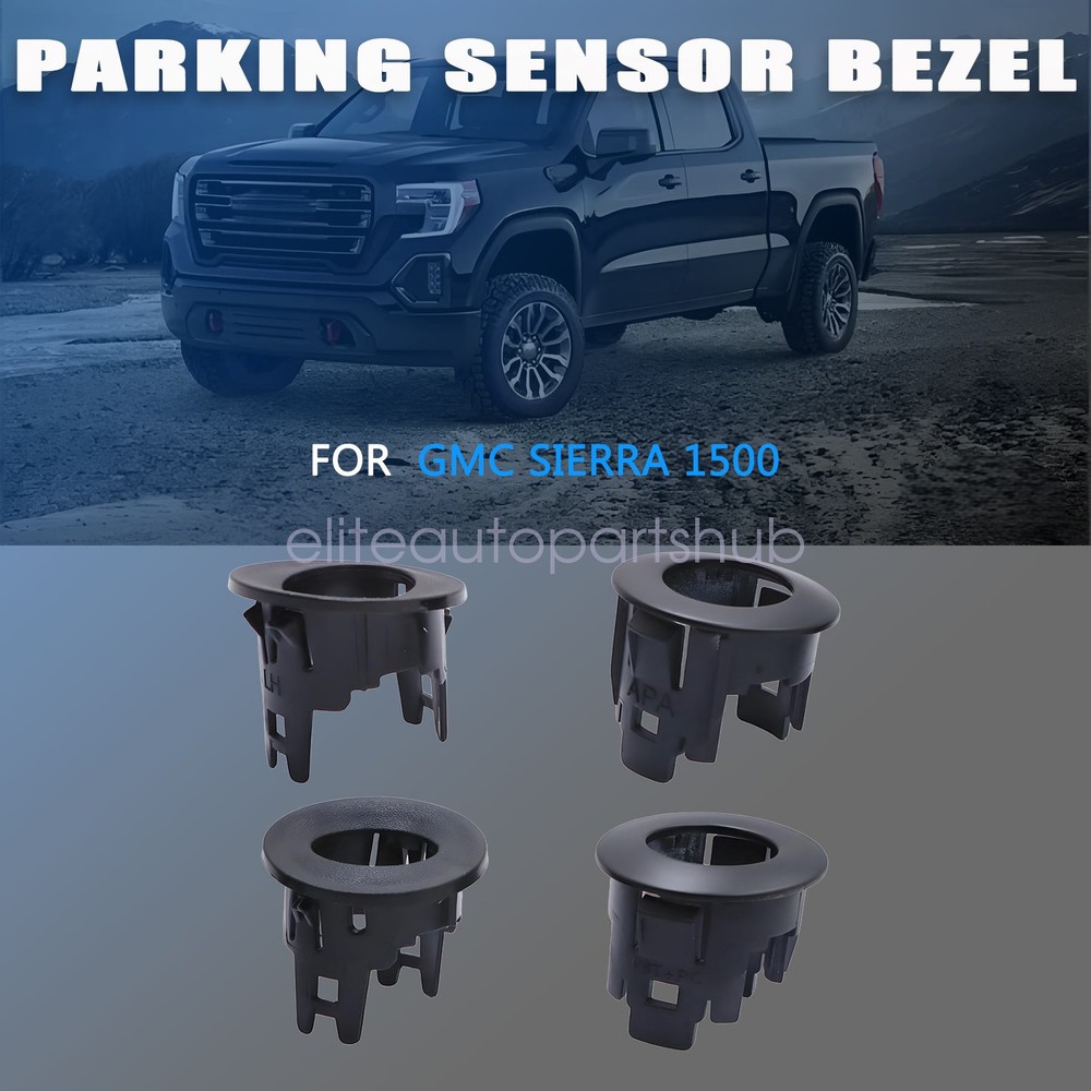4Pcs Inner/Outer Parking Sensor Bezels for GMC Sierra 1500 Rear
