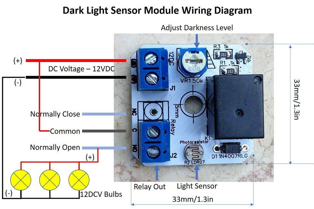12VDC Dark Light Relay Sensor Electronic DIY Board Solar Panel Sun Axis Tracking