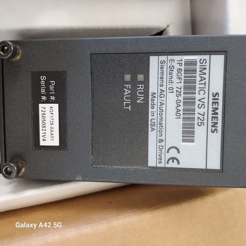 Siemens simatic VS-725 camera with software