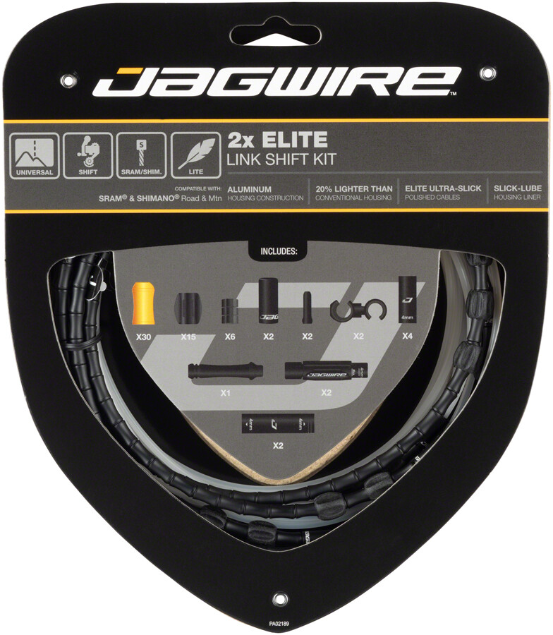 Jagwire 2x Elite Link Shift Cable Kit SRAM/ w/ Polished Ultra-Slick Cable