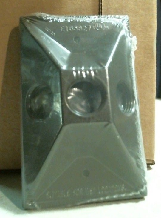 Do It 535923 Rectangular Cluster Cover Weatherproof Electrical Outdoor FREE SHIP