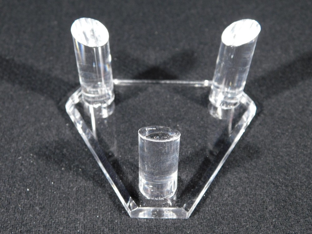 Heavy Duty THREE Post SPHERE Display Stand LARGE Size Clear Acrylic