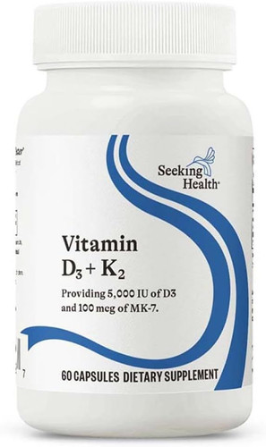 Seeking Health Vitamin D3 + K2 - Immune System & Bone Support with...