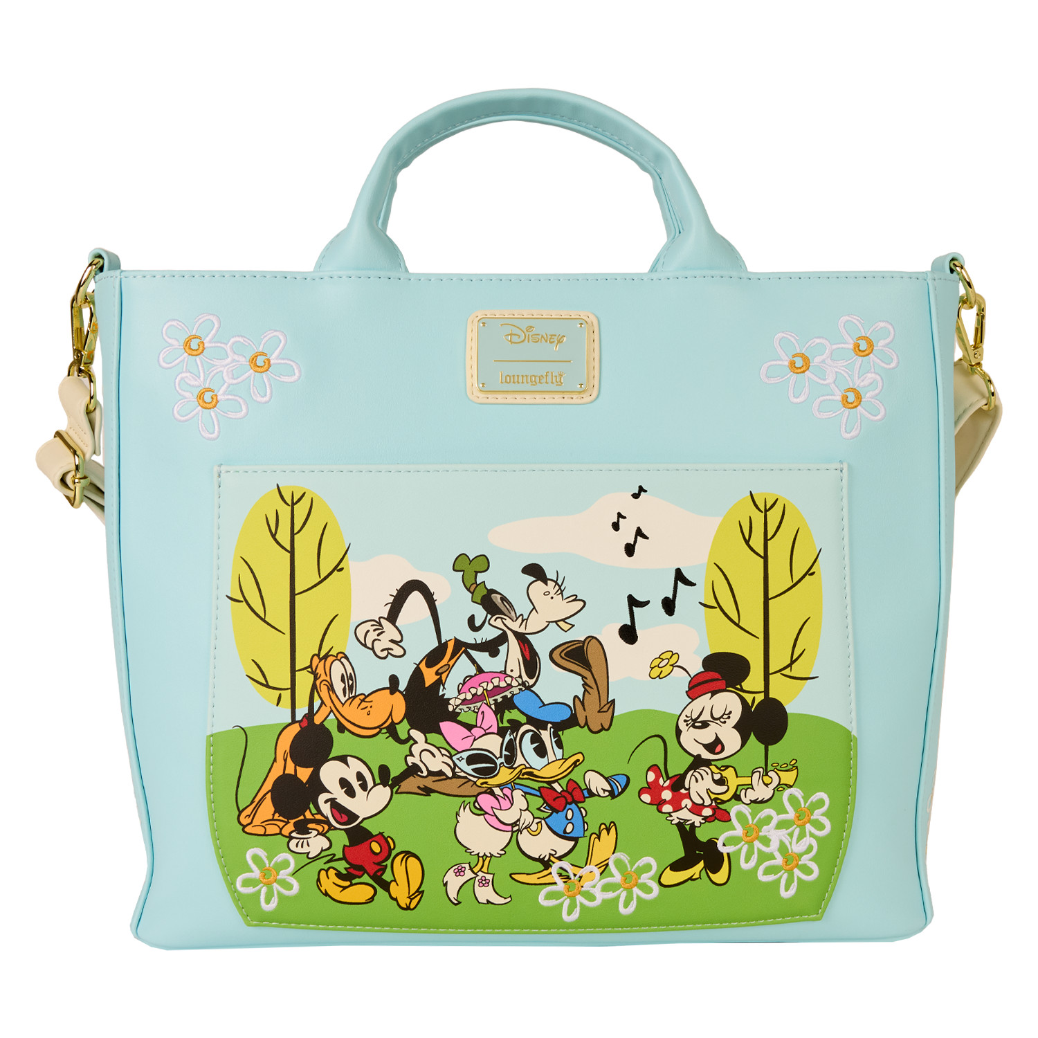 Disney Loungefly Mickey & Friends Park Day Convertible Backpack Tote Crossbody