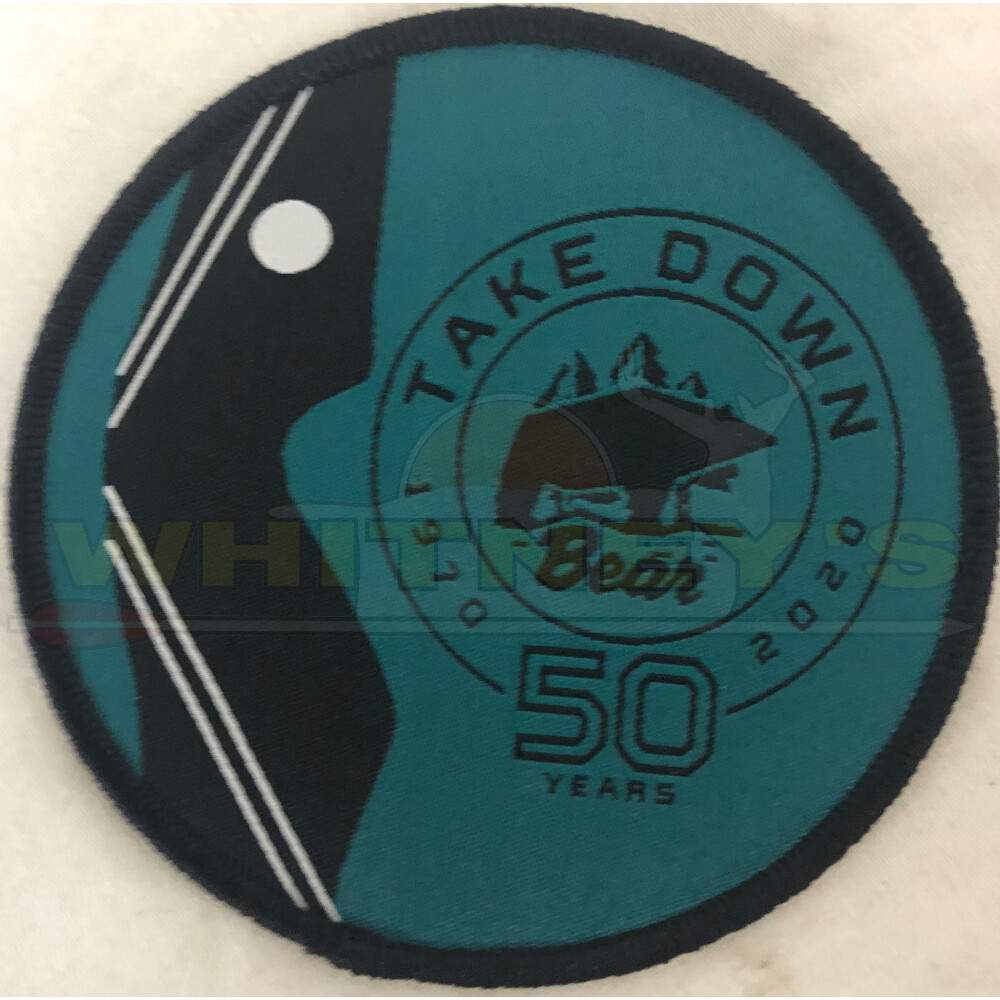 Bear Archery 50th Year Take Down Patch - 3.5 inches - BVP112
