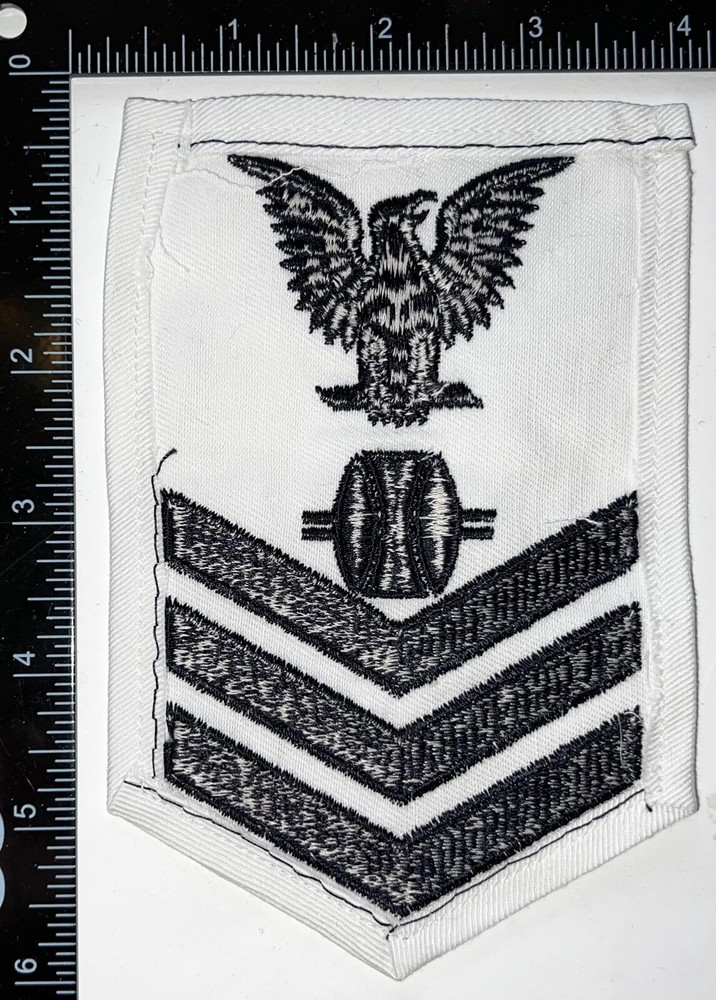 USN US Navy Opticalman 1st Class Rate WHITE Patch