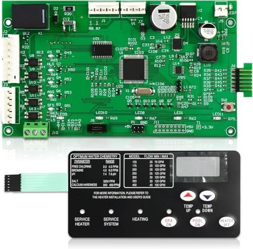 Upgrade Control Board Kit Replacement for Pool & Spa Heater - Fits MasterTemp, M