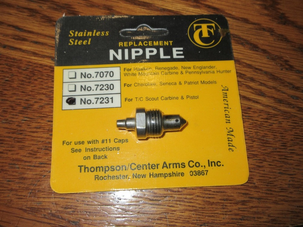 Thompson Center Replacement Nipple Scout Muzzle Loader 7231 TC NIP