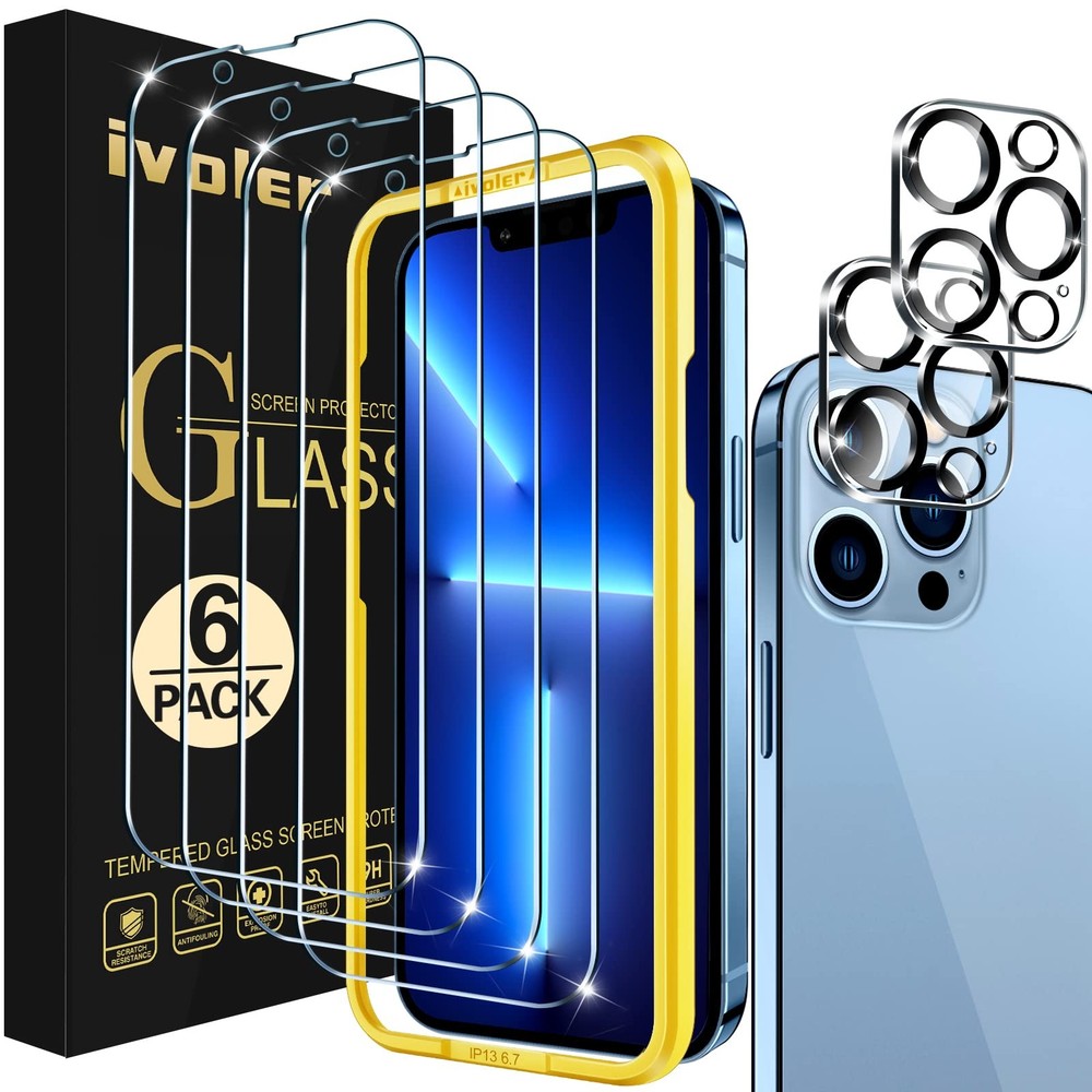 Iphone 13 Pro Max Screen And Camera Lens Protector Set 4 Screen 2 Lens Protec...