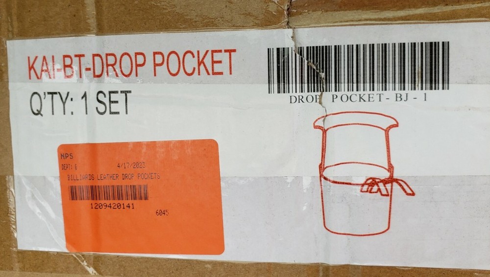 6pcs Leather Billiard Pool Table Pockets Drop Pockets Replacement BLACKKAI-BT-DR